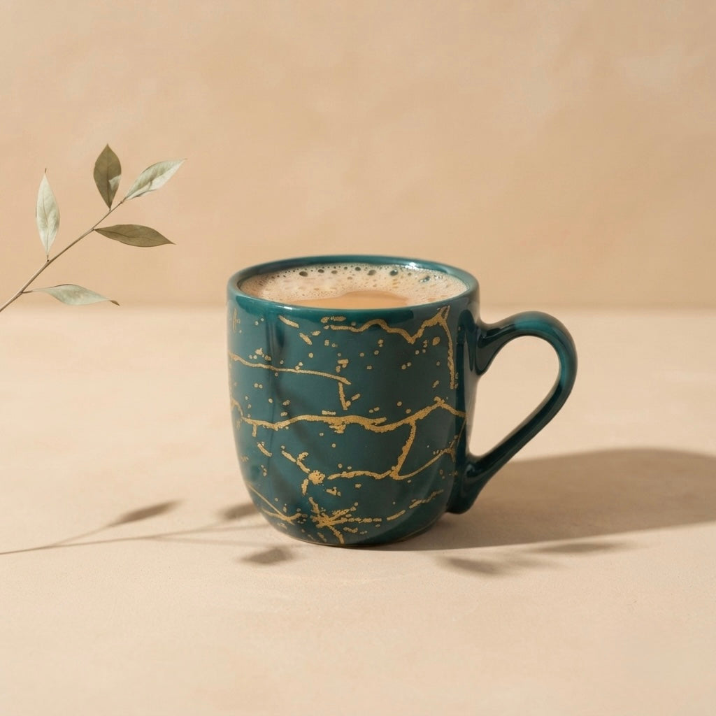 Green Manu Mug (Pack of 6, Metallic Design) My Store