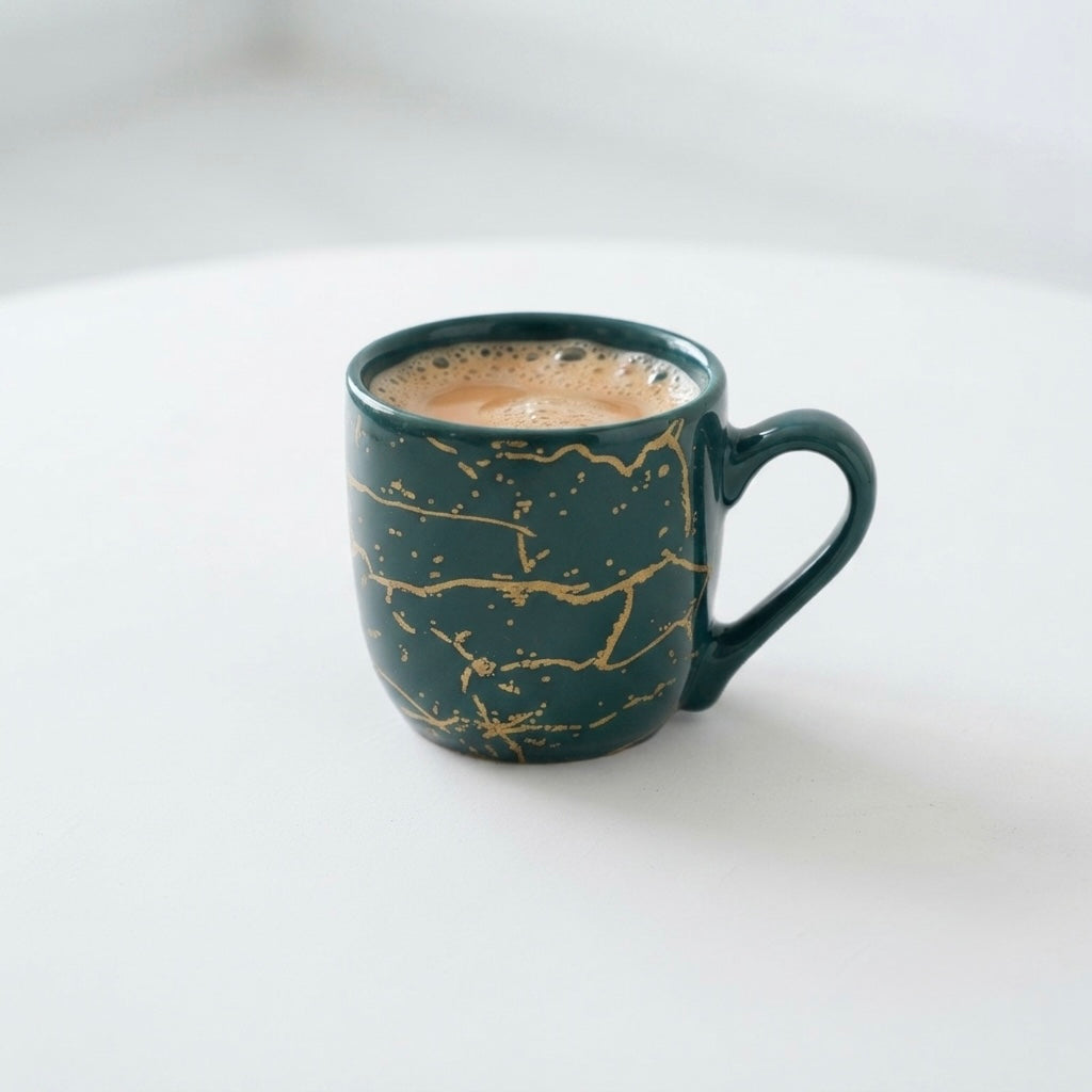 Green Manu Mug (Pack of 6, Metallic Design) My Store