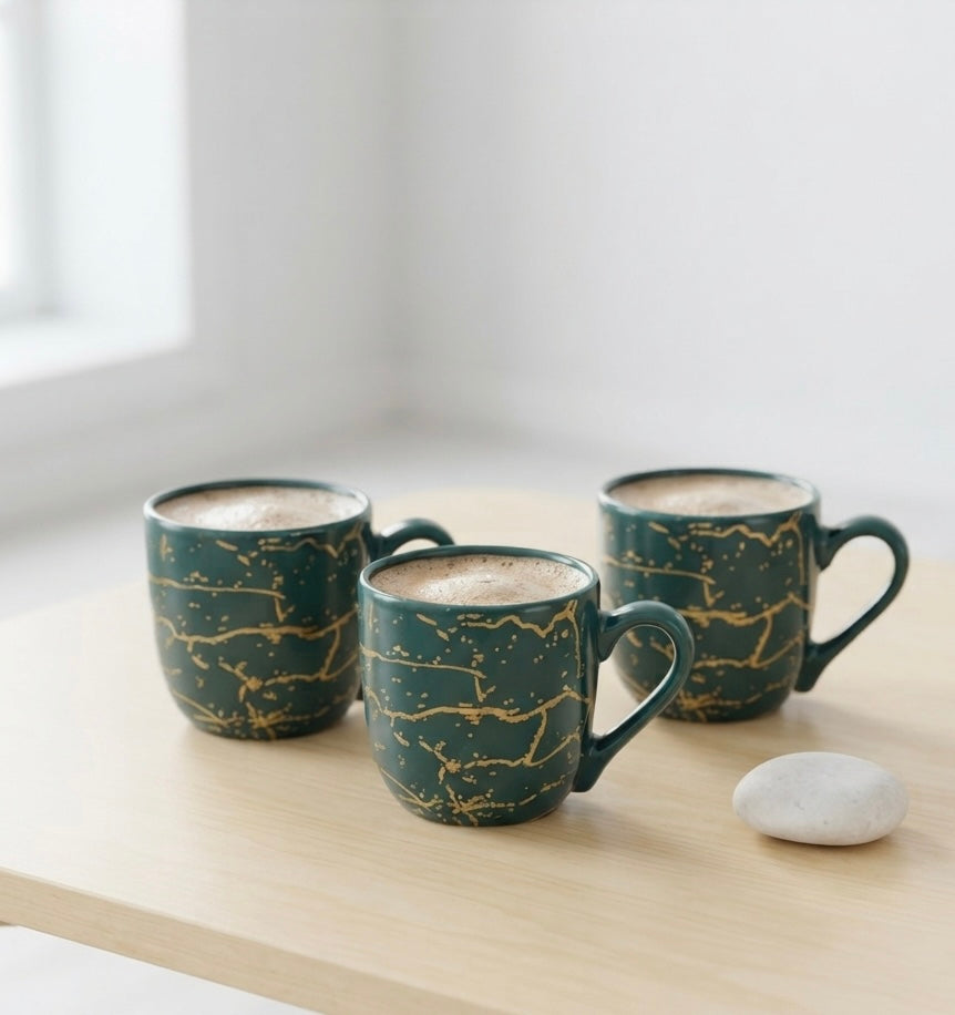Green Manu Mug (Pack of 6, Metallic Design) My Store