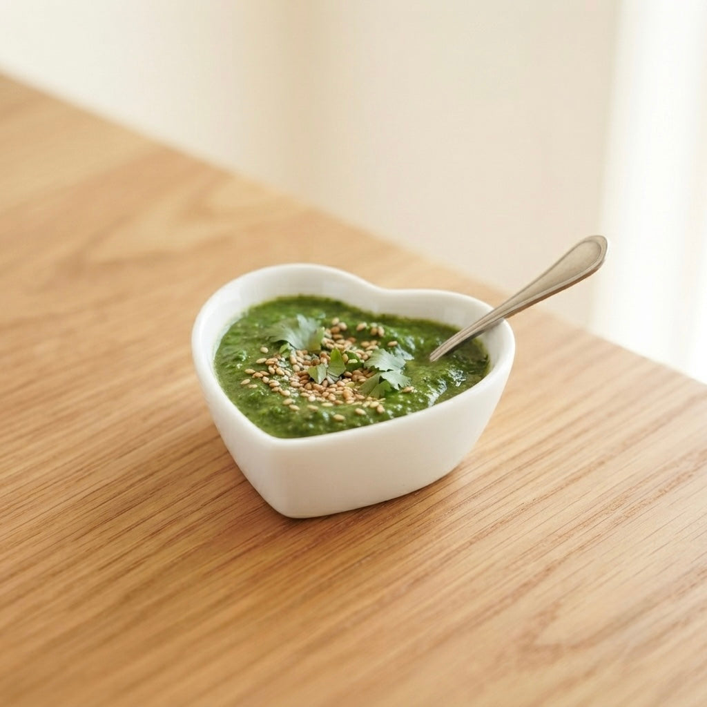 Heart Chutney Dip Bowls Set in premium fine bone china with modern heart shaped bowls