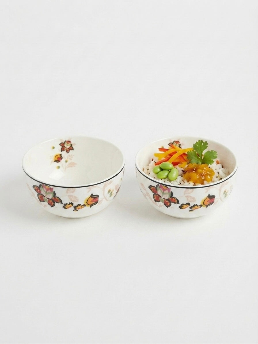 Kerala Floral Veg/ Dessert Bowls, Pack of 6