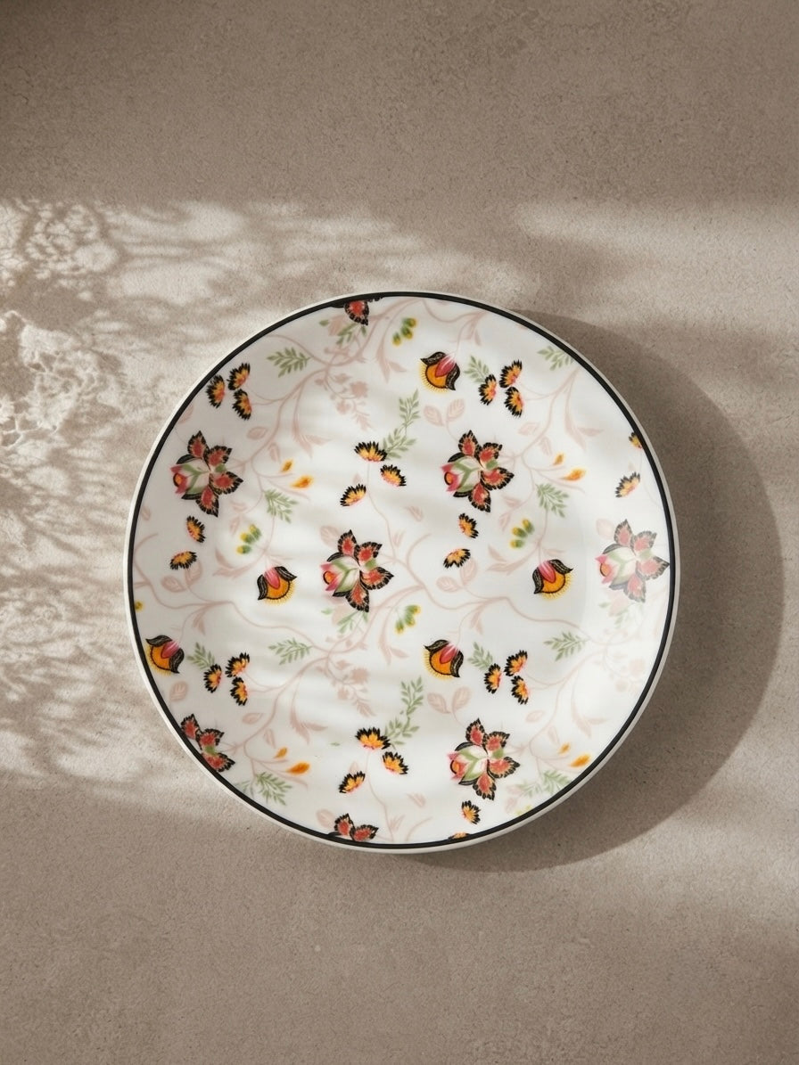 Kerala Floral Quarter Plates, Pack of 2