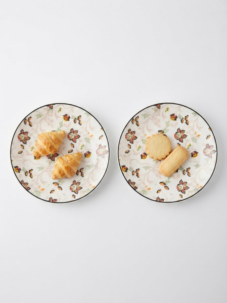 Kerala Floral Quarter Plates, Pack of 2