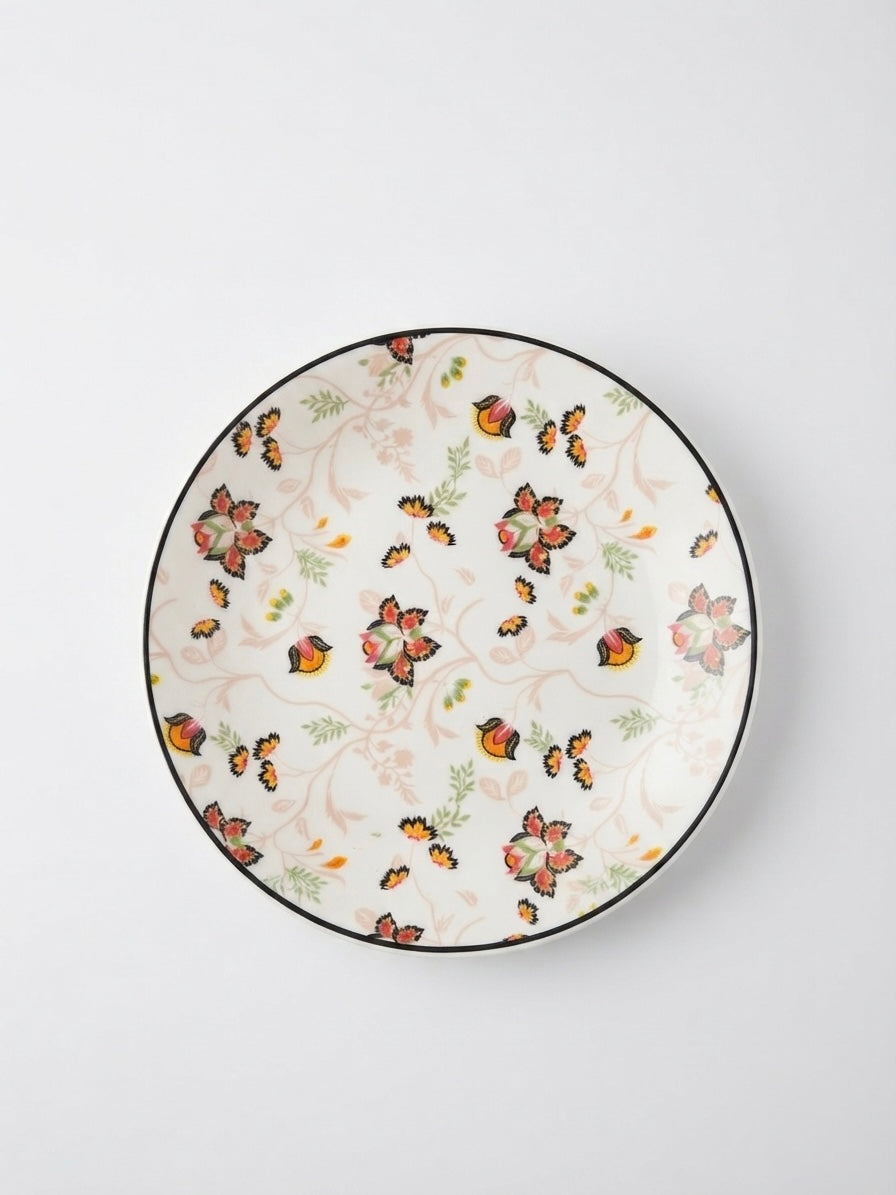 Kerala Floral Quarter Plates, Pack of 2