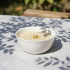 Korean Ramen Soup Bowl with Pink Dots in white fine bone china with elegant pink dot pattern