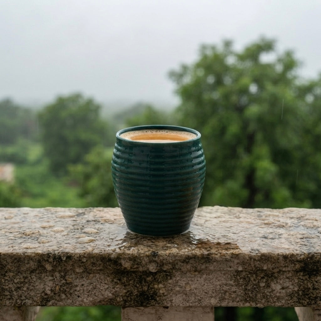 Kulhad Chai Set of 6 in Dark Green My Store
