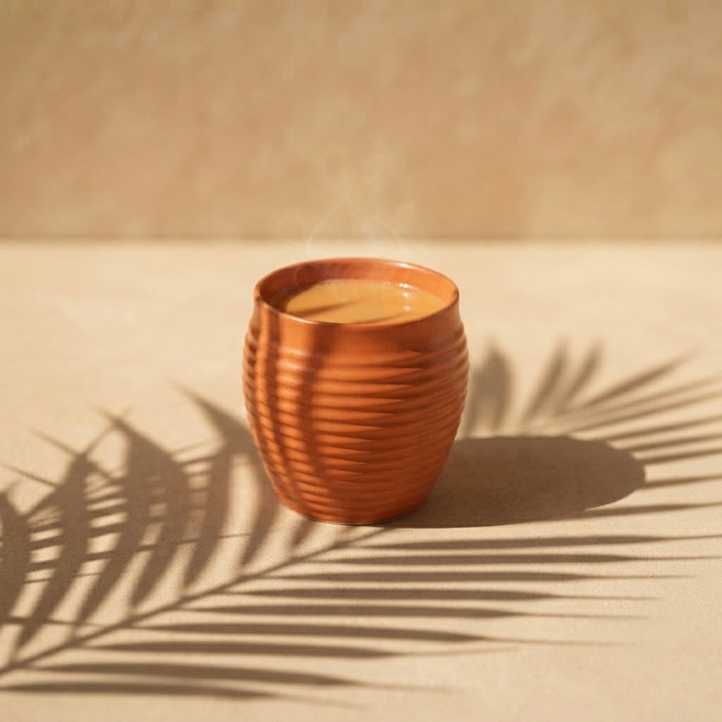 Kulhad Chai Set of 6 in Orange My Store