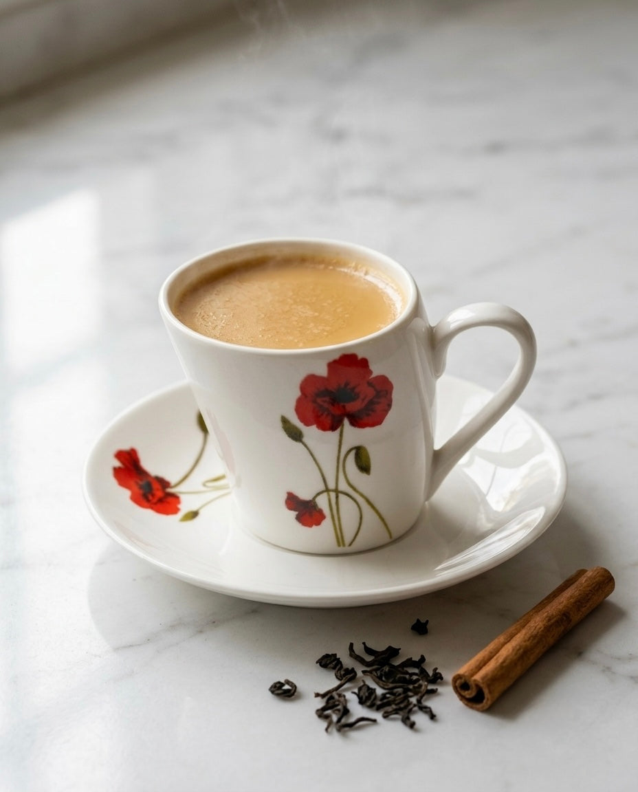 Lara Red Poppy (Cup Saucer Set, Pack of 12) My Store