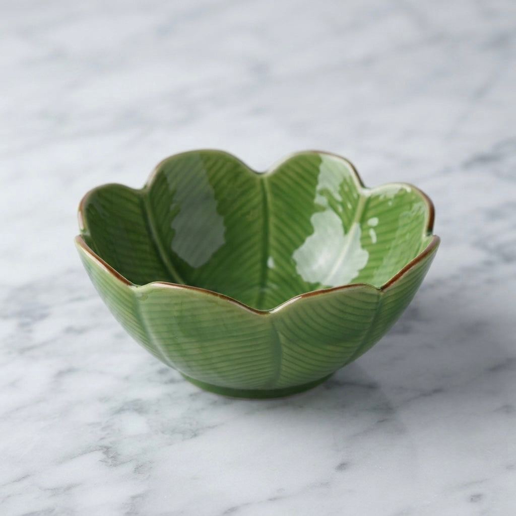 Extra Large Leaf Circle Bowl (Pack of 1, Green) My Store