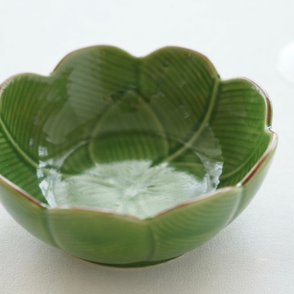 Extra Large Leaf Circle Bowl (Pack of 1, Green) My Store