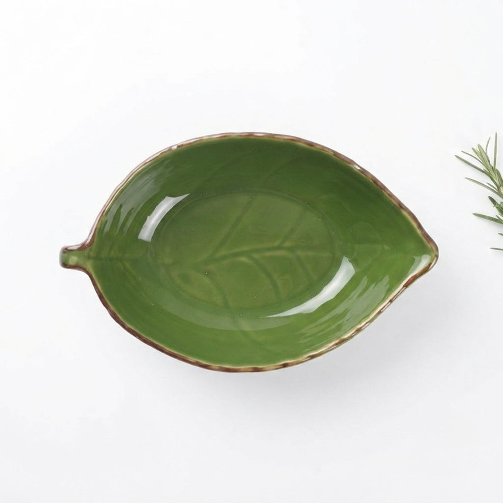 Large Leaf Shape Bowl (Pack of 1, Green) My Store