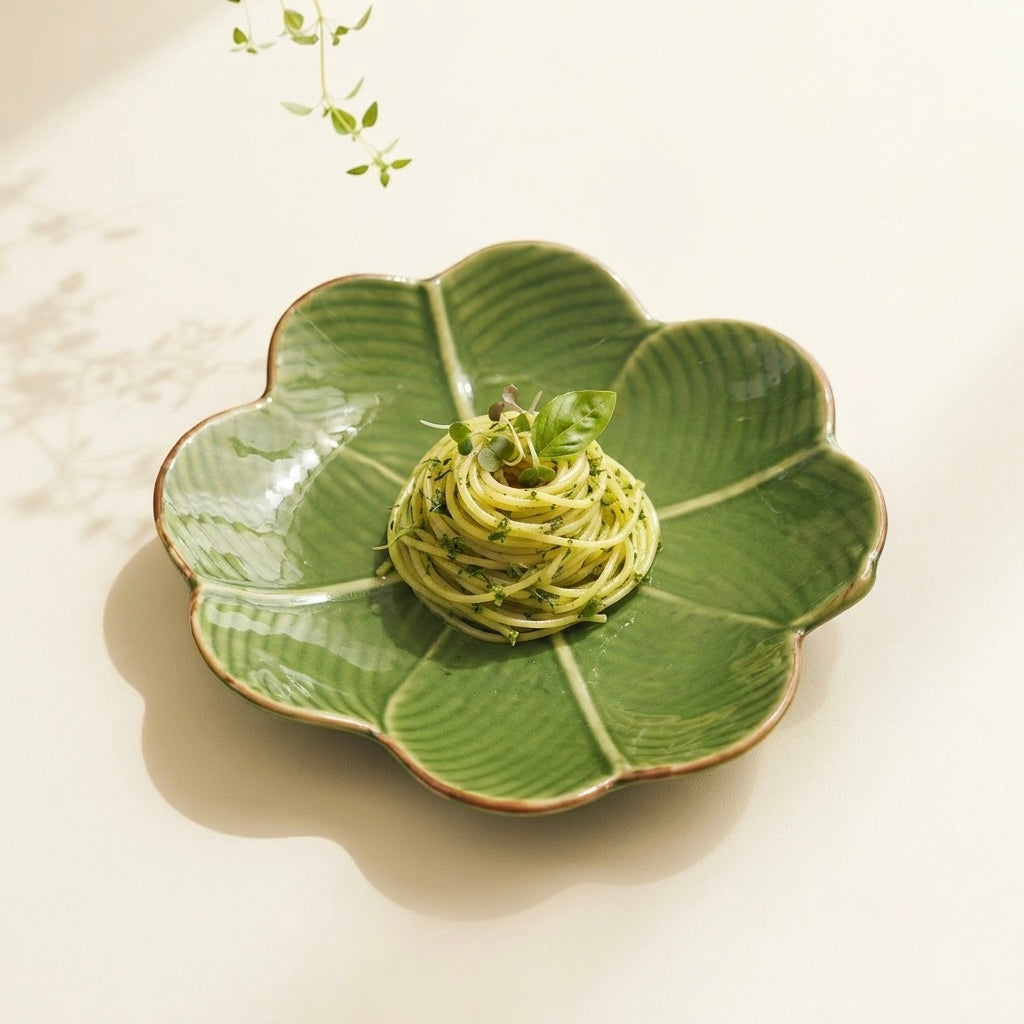 Leaf Quarter Plate (Pack of 2, Green) My Store