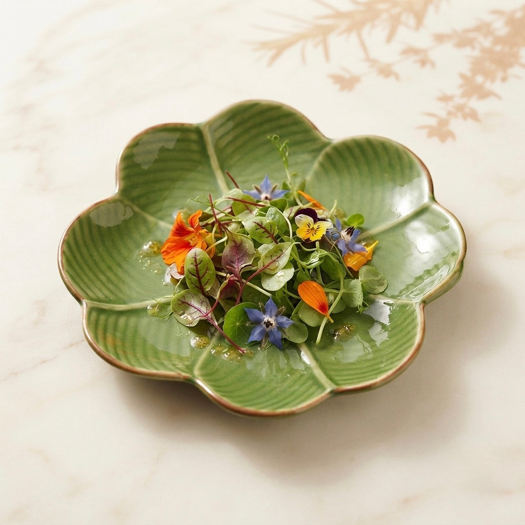 Leaf Quarter Plate (Pack of 2, Green) My Store