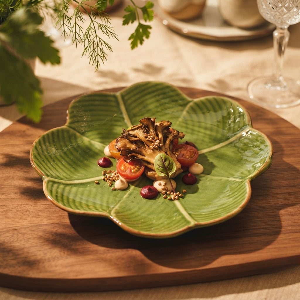 Leaf Quarter Plate (Pack of 2, Green) My Store
