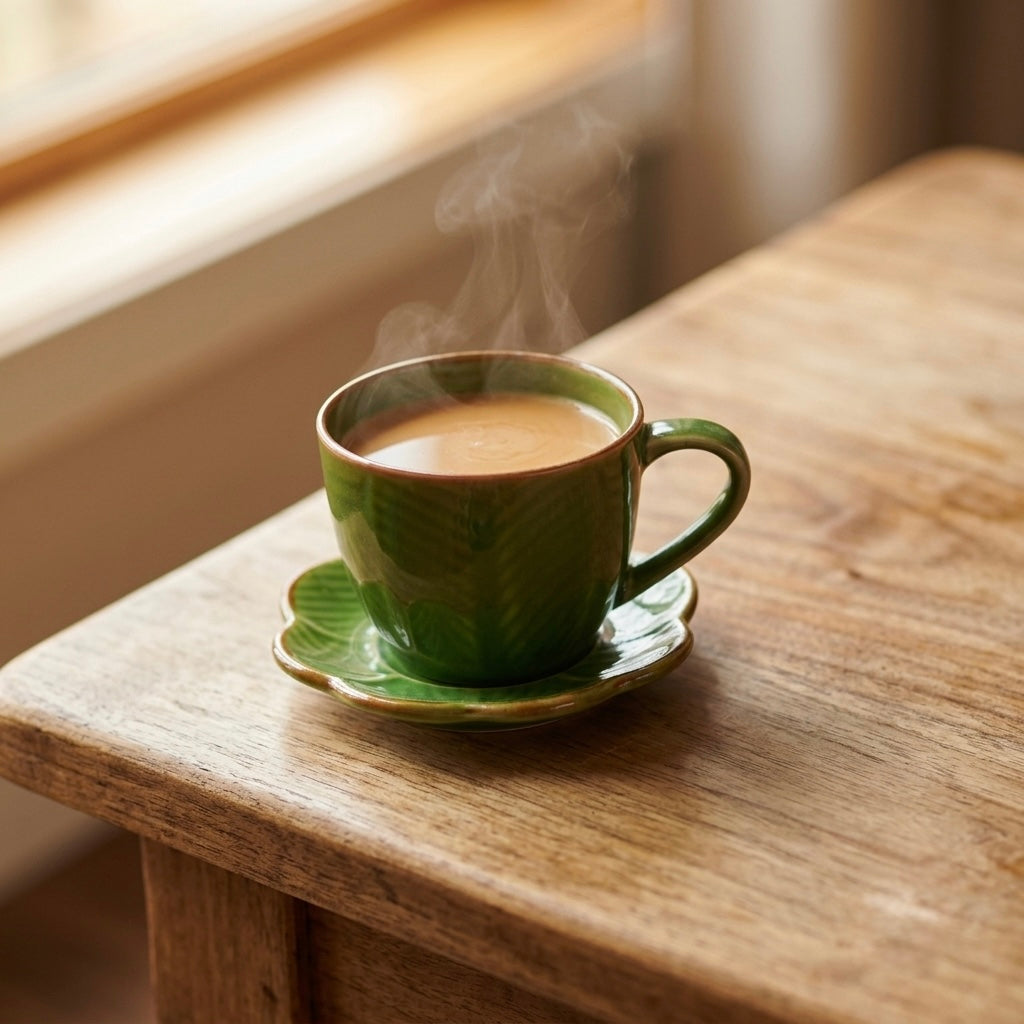 Green Leaf Cups & Saucers (2 cups, 2 saucers) My Store