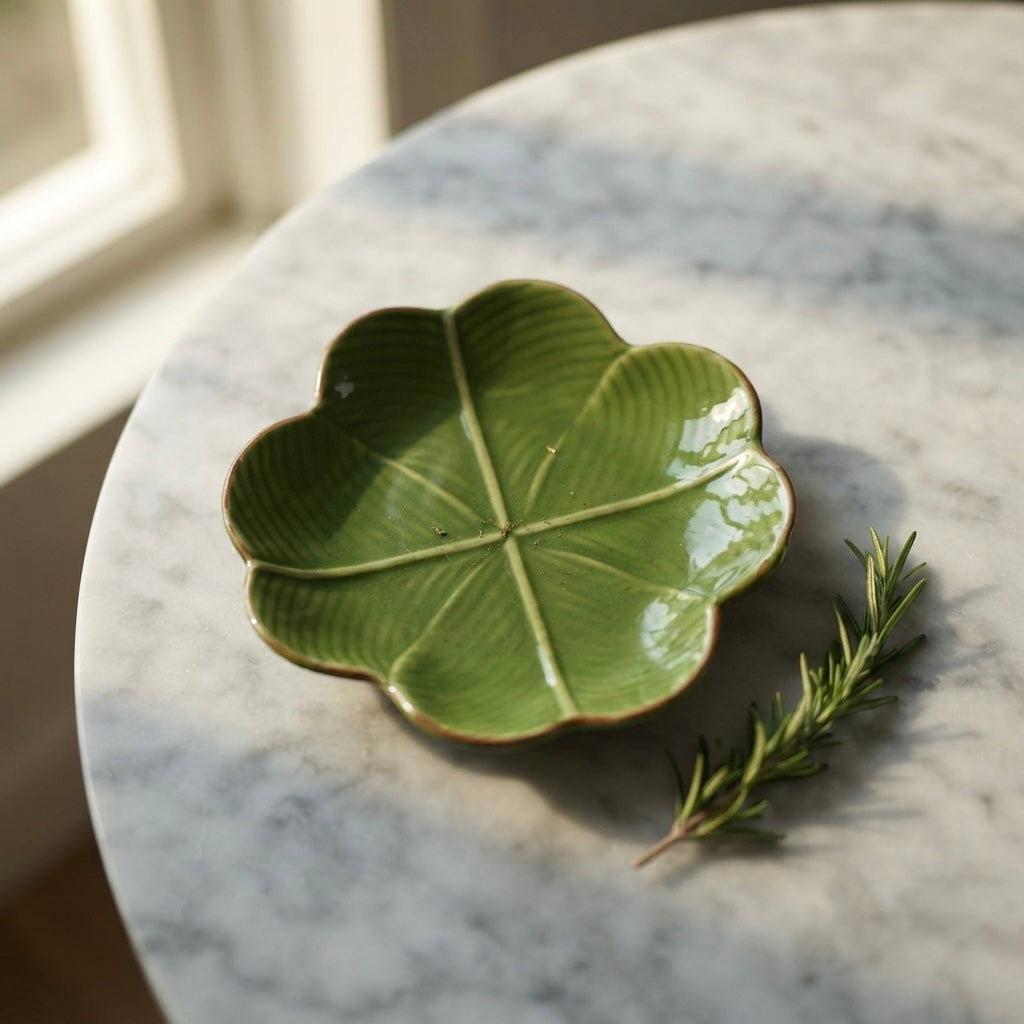 Leaf Quarter Plate (Pack of 2, Green) My Store