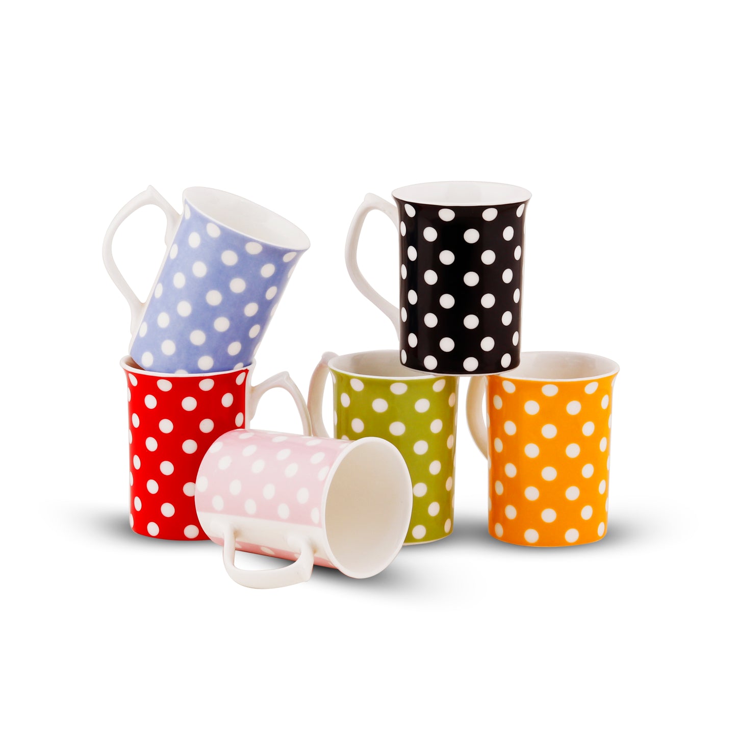 Dandy Lines Topaz Multicoloured Mug with Dots