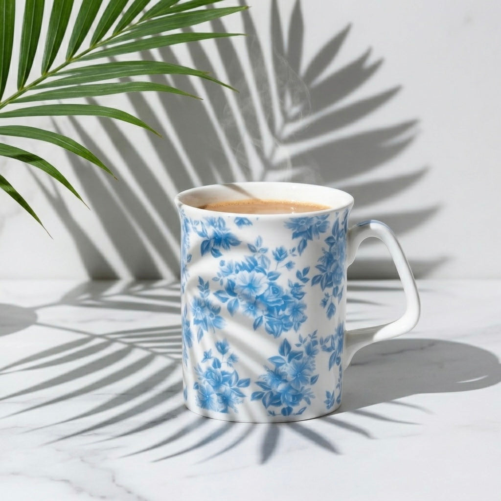 Marlborough Blue Garden Mug-milk mugs My Store