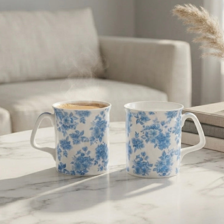 Marlborough Blue Garden Mug-milk mugs My Store
