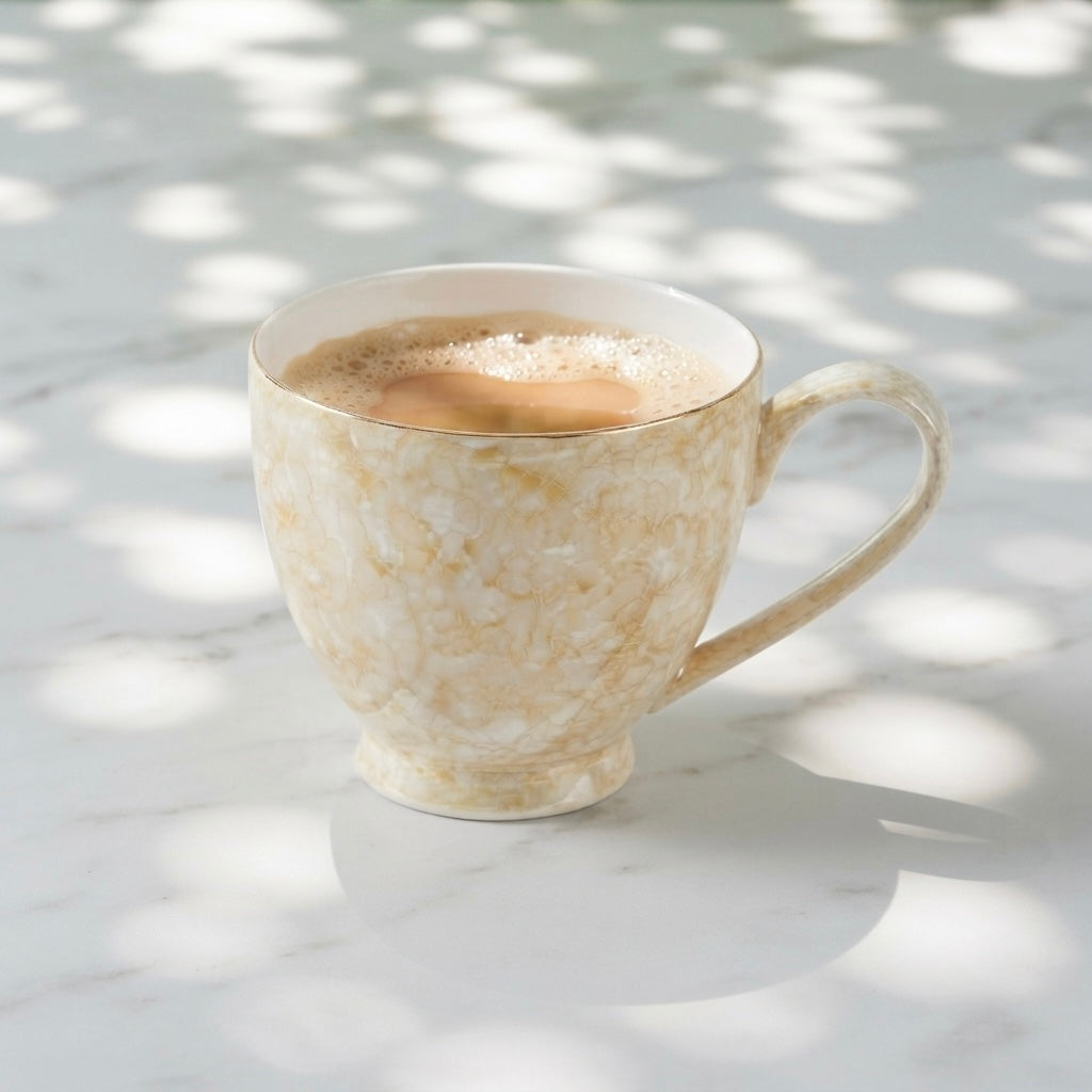 Noah Marble Luster Mugs with Pure Gold (Pack of 2) My Store