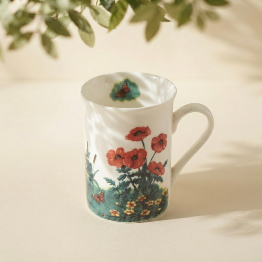 Panama Mug with Multiple Flowers-milk mugs My Store