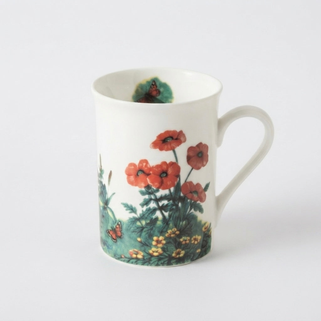 Panama Mug with Multiple Flowers-milk mugs My Store