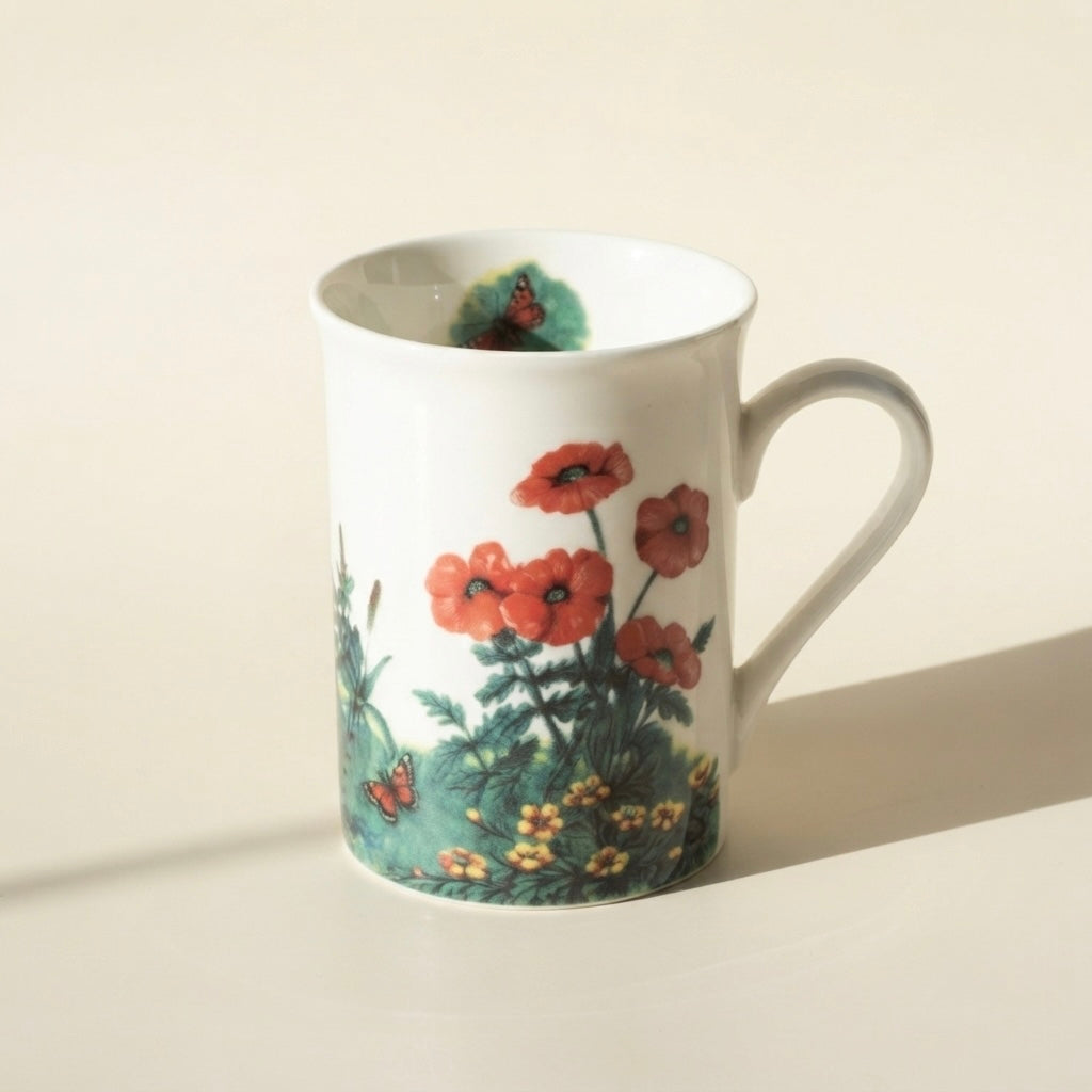 Panama Mug with Multiple Flowers-milk mugs My Store