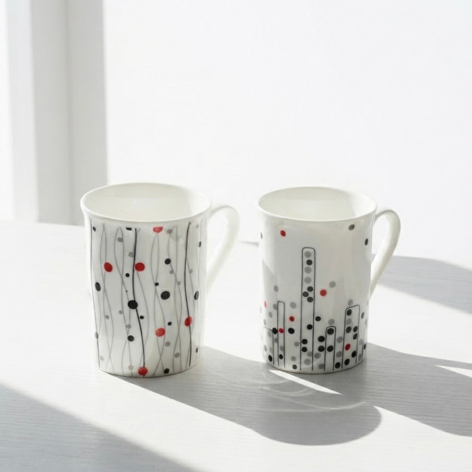 Panama Mug with Abstract Dots-milk mug collection My Store