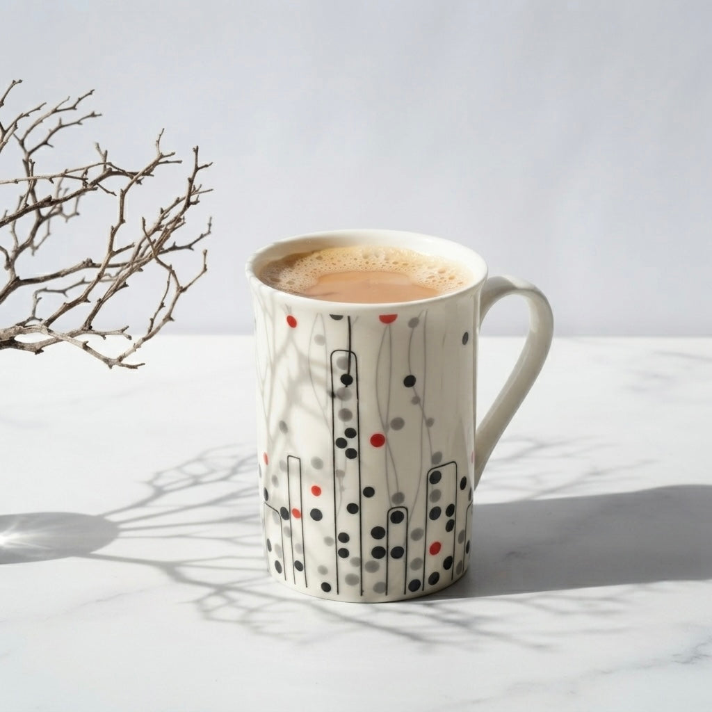 Panama Mug with Abstract Dots-milk mug collection My Store