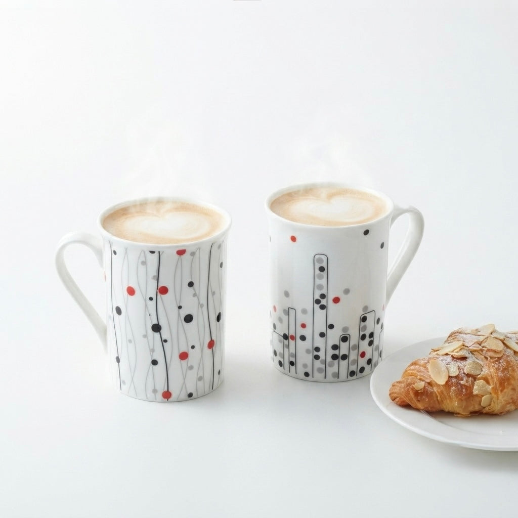 Panama Mug with Abstract Dots-milk mug collection My Store