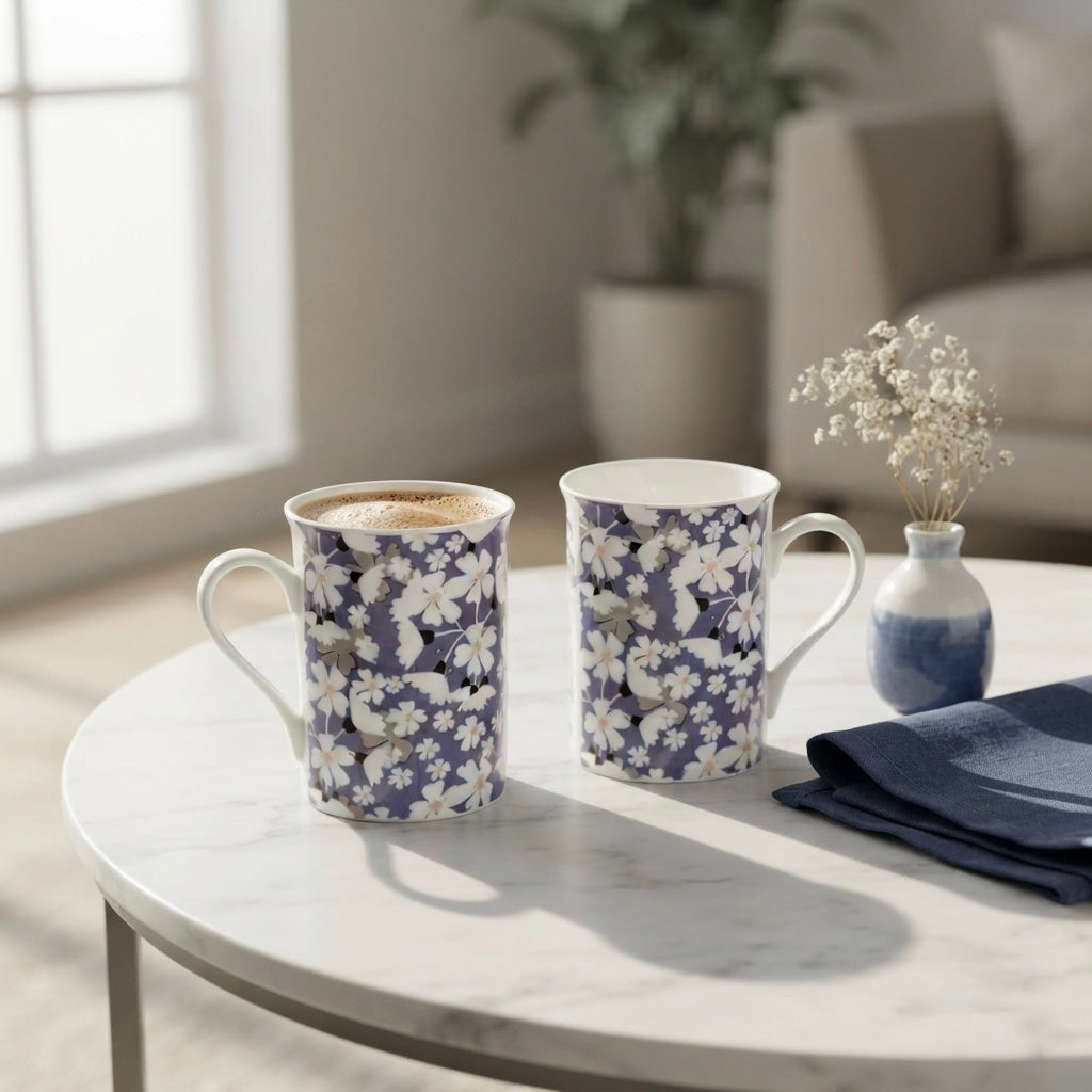 Panama Mug with Medley Flowers-stylish milk mugs My Store