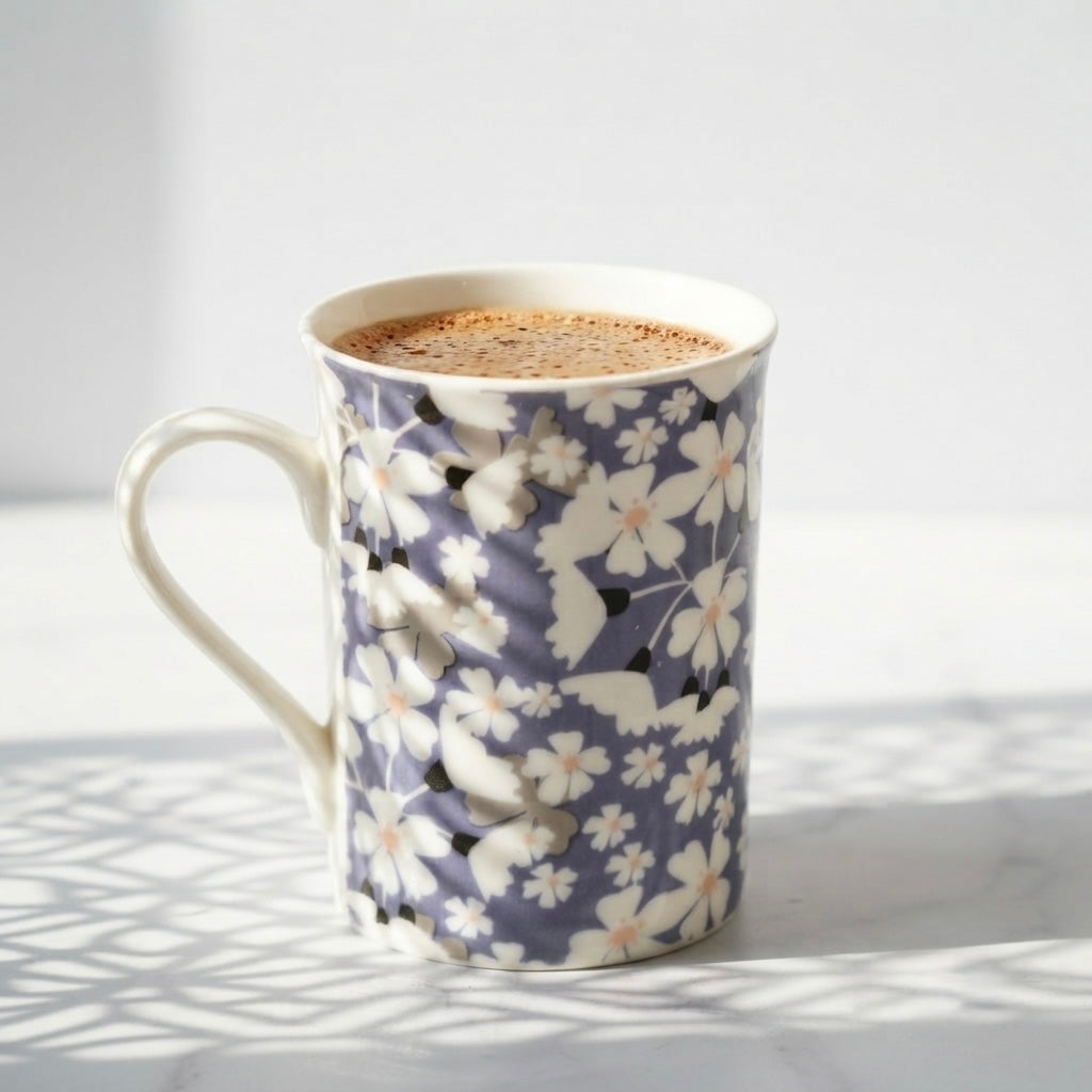 Panama Mug with Medley Flowers-stylish milk mugs My Store