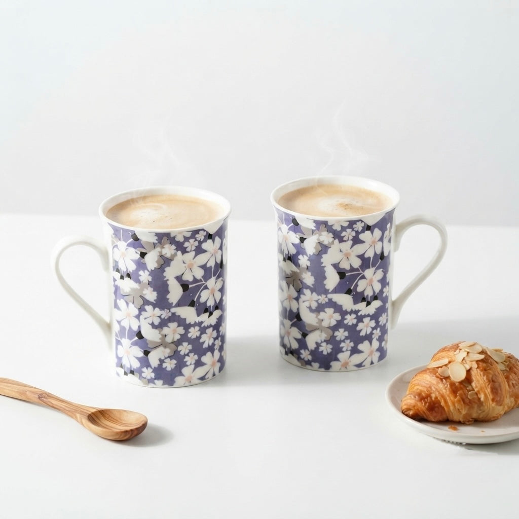 Panama Mug with Medley Flowers-stylish milk mugs My Store