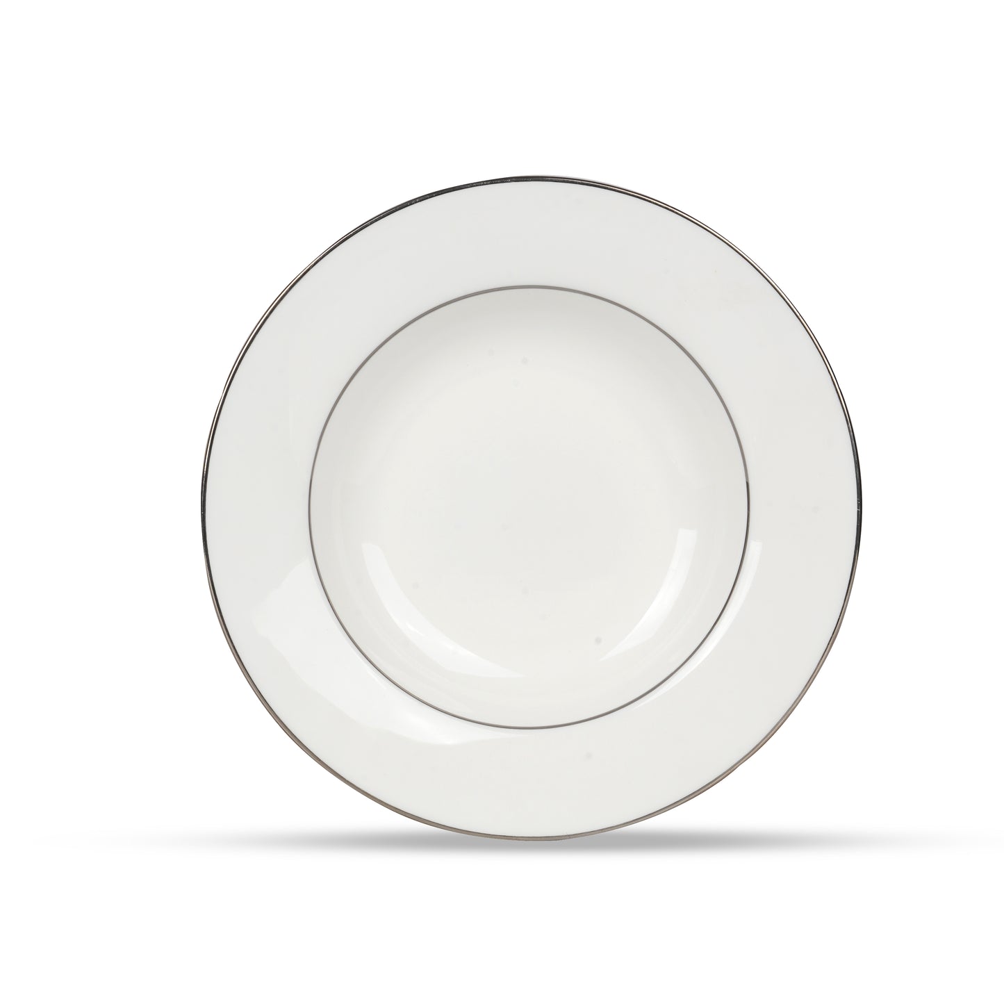 Luxury Pasta Plate in Pure Platinum crafted from fine bone china for pasta and salads