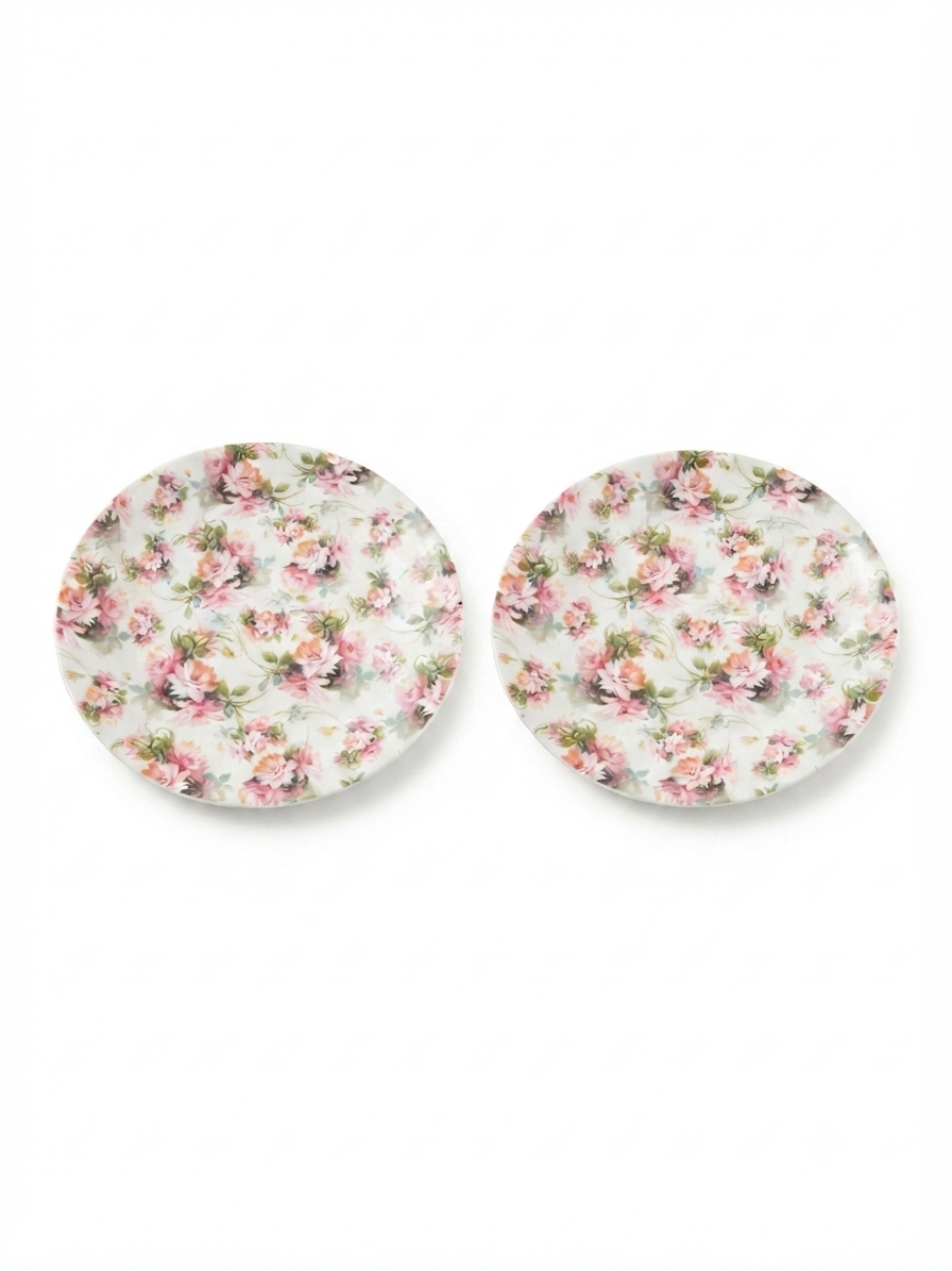 Pink Garden Full Plates, Pack of 2