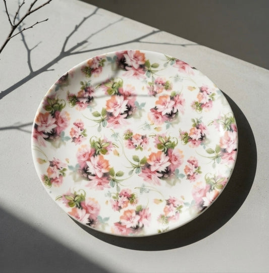 Pink Garden Full Plates, Pack of 2
