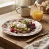 Pink Garden Full Plates showcasing soft pink blossoms and premium glossy white finish