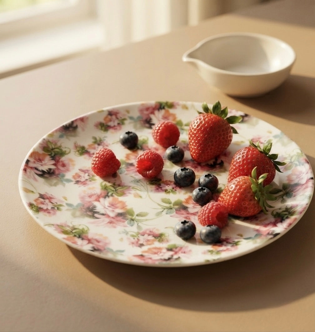 Pink Garden Quarter Plates, Pack of 2