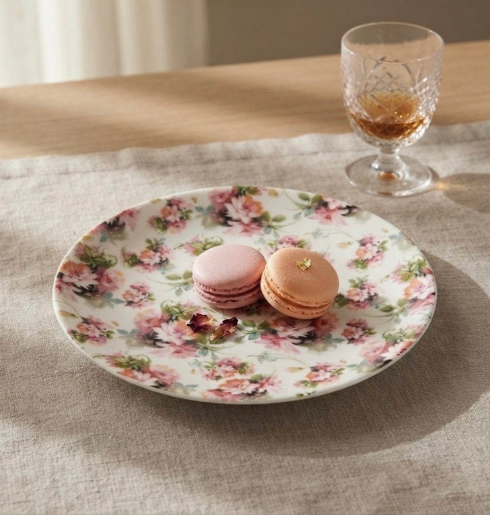 Pink Garden Quarter Plates, Pack of 2