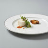 Full Plates with Pure Platinum in white fine bone china with elegant platinum rim