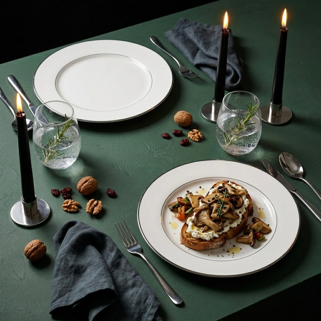 Premium Full Plates with Pure Platinum for sophisticated table settings and stylish serving