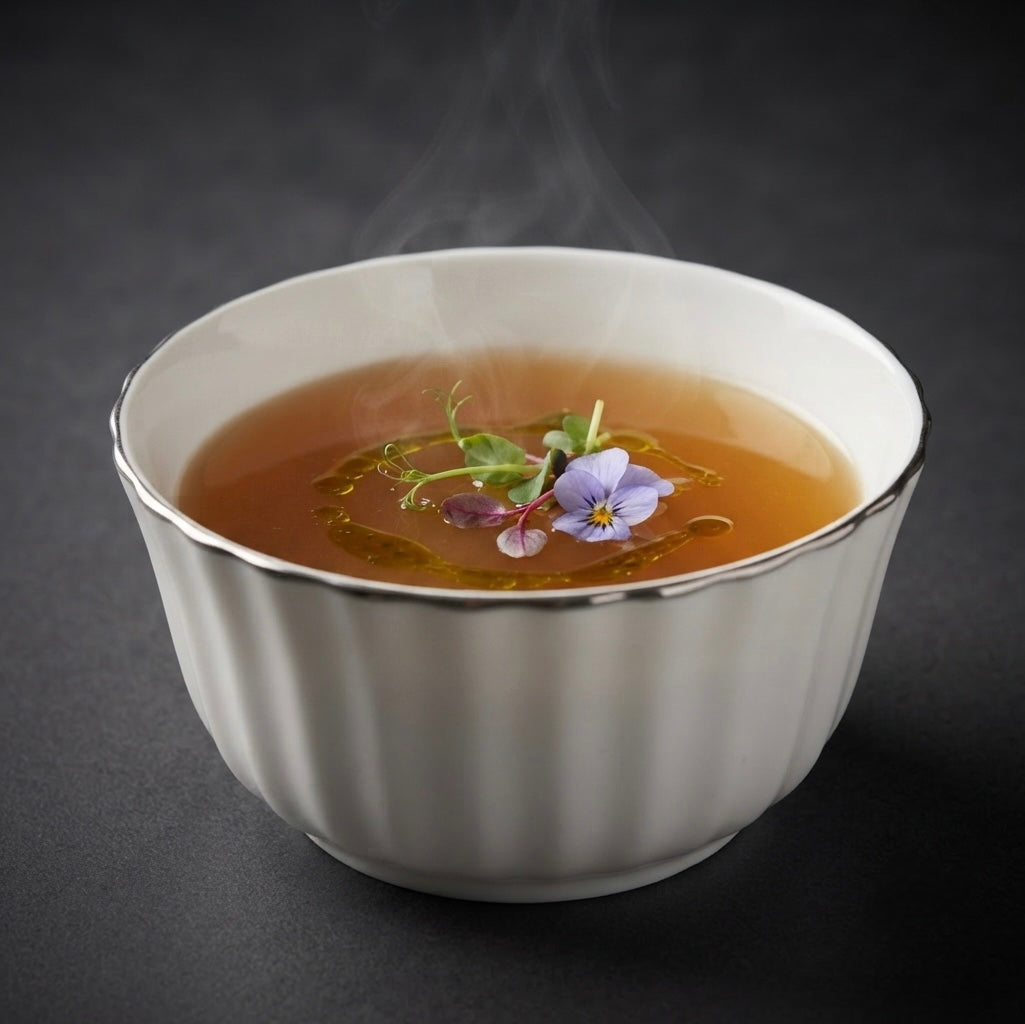 White Ceramic Bowl Set in glossy white ceramic with refined platinum border, durable serving bowls perfect for everyday and festive dining