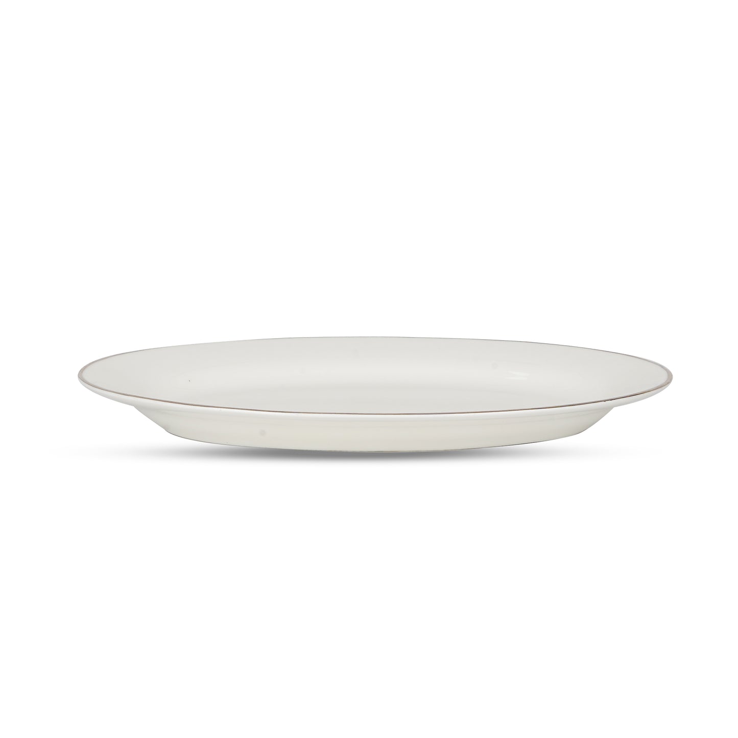 Platter with Pure Platinum showcasing smooth glossy white surface and premium craftsmanship