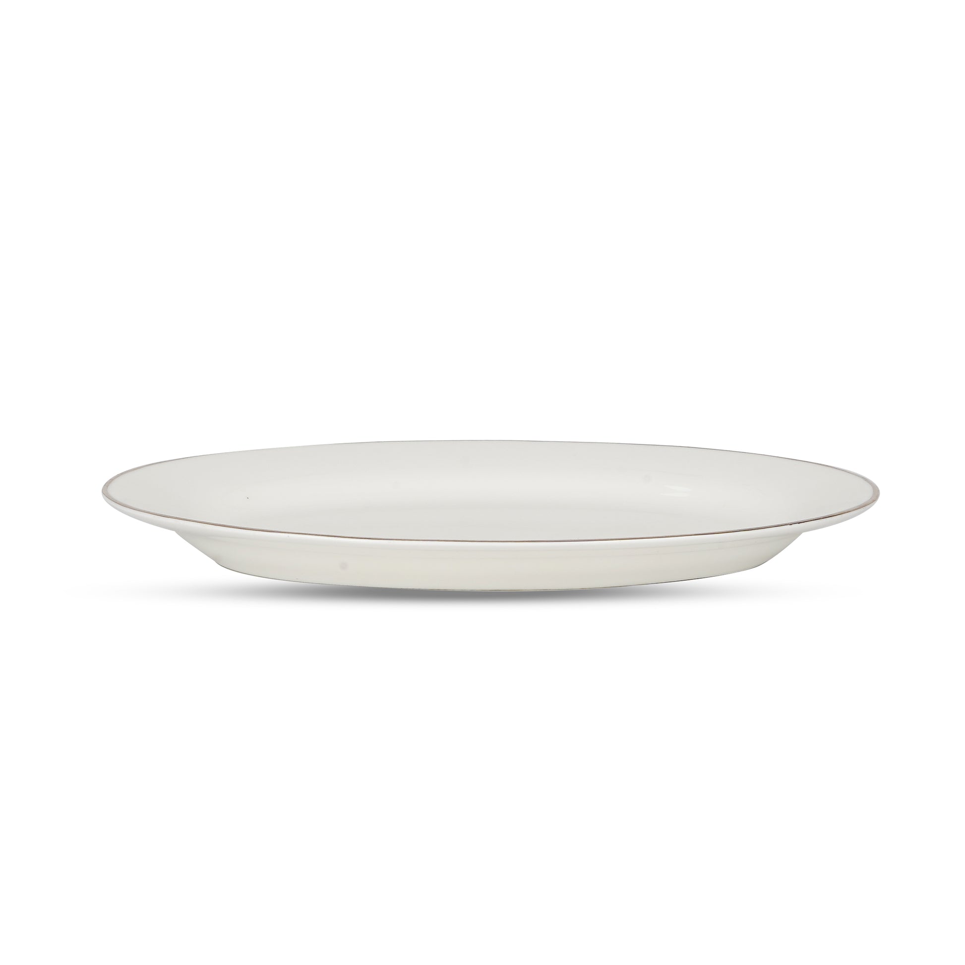 Platter with Pure Platinum showcasing smooth glossy white surface and premium craftsmanship