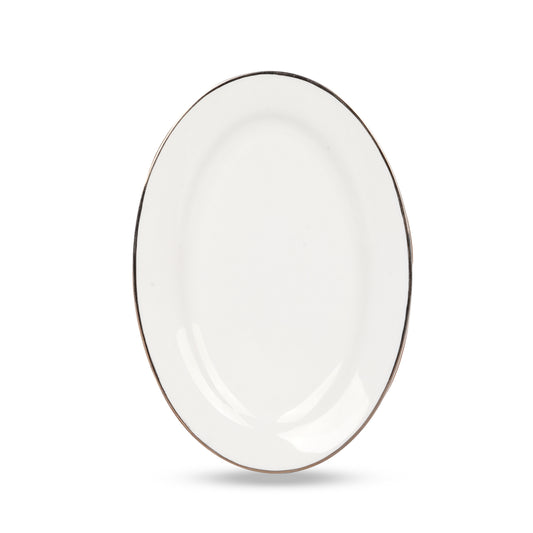 Platter with Pure Platinum, Pack of 1 (Fine Bone China) My Store