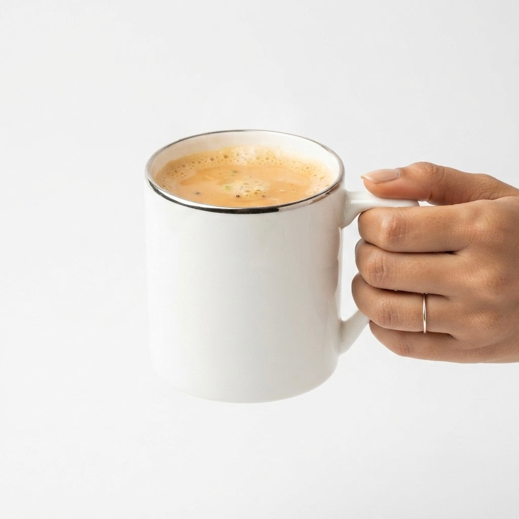 Puja Medium Coffee Mugs in Platinum-stylish My Store
