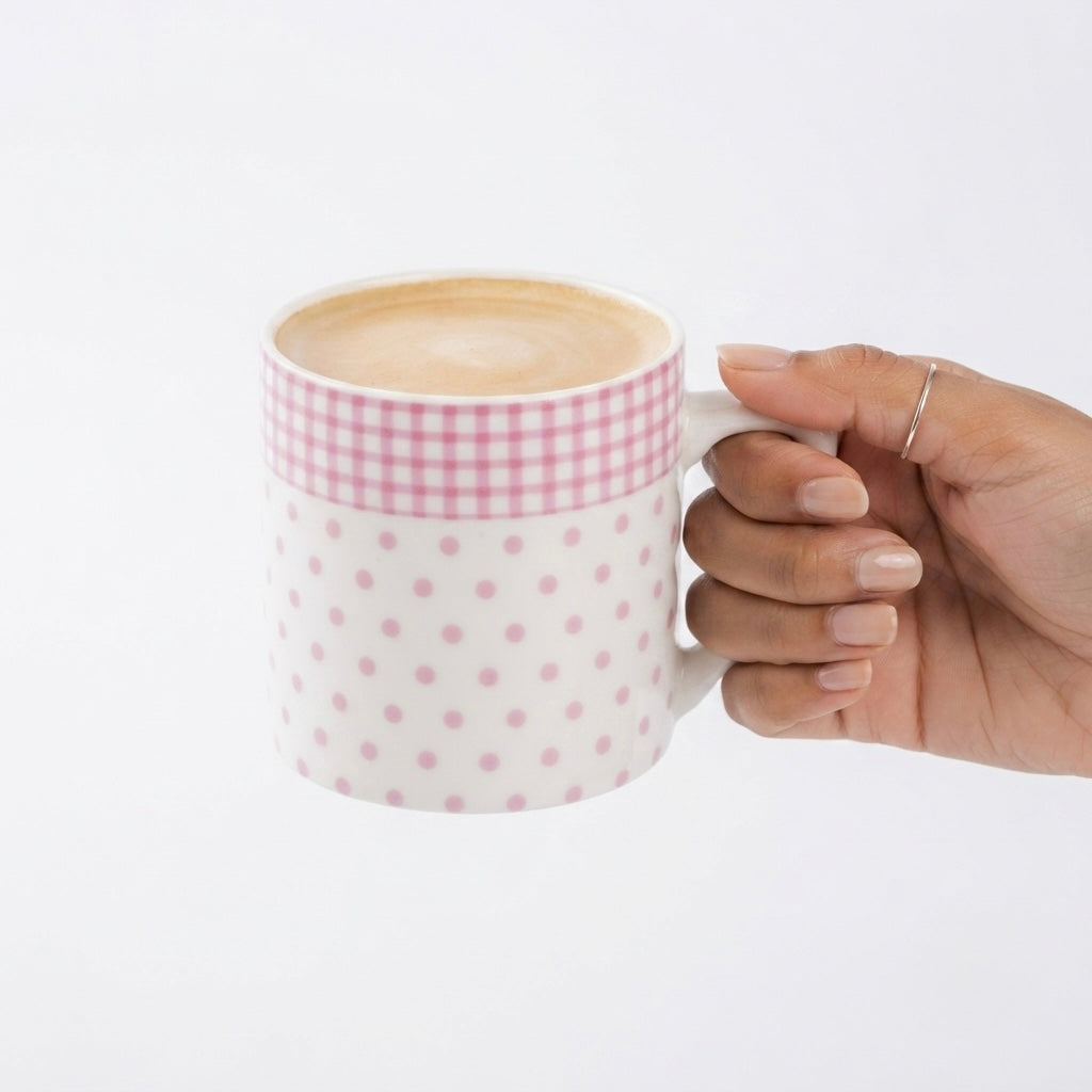 Puja Pink Dots Coffee Mugs-Latest collection My Store
