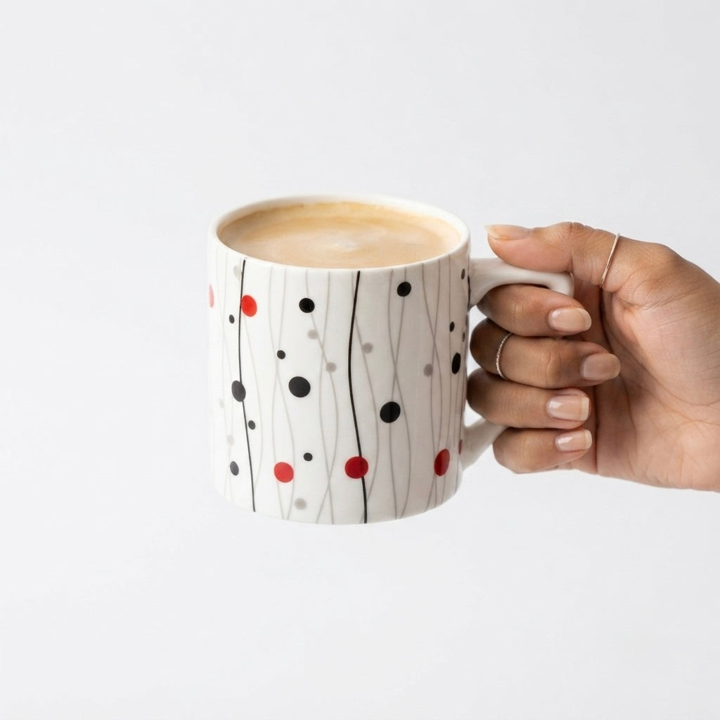 Puja Abstract Dots (Coffee Mugs, Pack of 6) My Store