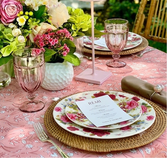 English Rose Dinner Set (Floral, Fine Bone China, 20 Piece Set)