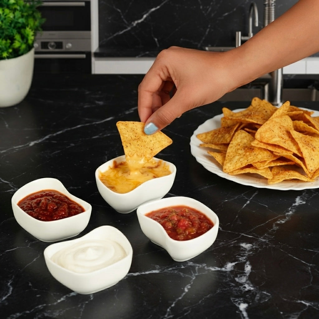 Elegant Raj Chutney Dip Bowl in premium fine bone china with modern design